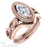 Marquise Cut Forever One Moissanite Engagement Ring #GTJ1015-marquise-fb-r 6 Marquise Cut Forever Brilliant Moissanite Engagement Ring #GTJ1015-marquise-fb-r