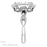 Marquise Cut Forever One Moissanite Engagement Ring #GTJ1015-marquise-fb-w 3 Marquise Cut Forever Brilliant Moissanite Engagement Ring #GTJ1015-marquise-fb-w