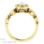 Marquise Cut Forever One Moissanite Engagement Ring #GTJ1015-marquise-fb-y 2 Marquise Cut Forever Brilliant Moissanite Engagement Ring #GTJ1015-marquise-fb-y