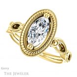Marquise Cut Forever One Moissanite Engagement Ring #GTJ1015-marquise-fb-y 5 Marquise Cut Forever Brilliant Moissanite Engagement Ring #GTJ1015-marquise-fb-y