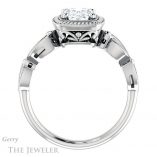 Oval Shaped Forever One Moissanite Engagement Ring #GTJ1015-oval-fo-w 2 Oval Shaped Forever One Moissanite Engagement Ring #GTJ1015-oval-fo-w