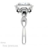 Oval Shaped Forever One Moissanite Engagement Ring #GTJ1015-oval-fo-w 3 Oval Shaped Forever One Moissanite Engagement Ring #GTJ1015-oval-fo-w