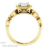 Oval Shaped Forever One Moissanite Engagement Ring #GTJ1015-oval-fo-y