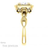 Oval Shaped Forever One Moissanite Engagement Ring #GTJ1015-oval-fo-y