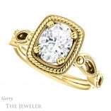 Oval Shaped Forever One Moissanite Engagement Ring #GTJ1015-oval-fo-y