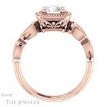 Round Cut Forever One Moissanite Engagement Ring #GTJ1015-round-fo-r