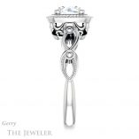 Round Cut Forever One Moissanite Engagement Ring #GTJ1015-round-fo-w 3 Round Cut Forever One Moissanite Engagement Ring #GTJ1015-round-fo-w