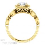 Round Cut Forever One Moissanite Engagement Ring #GTJ1015-round-fo-y 2 Round Cut Forever One Moissanite Engagement Ring #GTJ1015-round-fo-y