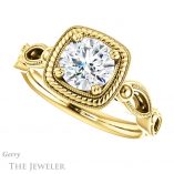 Round Cut Forever One Moissanite Engagement Ring #GTJ1015-round-fo-y 5 Round Cut Forever One Moissanite Engagement Ring #GTJ1015-round-fo-y