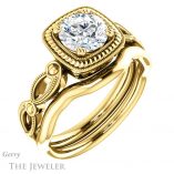 Round Cut Forever One Moissanite Engagement Ring #GTJ1015-round-fo-y 6 Round Cut Forever One Moissanite Engagement Ring #GTJ1015-round-fo-y