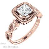 Princess Cut Forever One Moissanite Engagement Ring #GTJ1015-square-fo-r 4 Princess Cut Forever One Moissanite Engagement Ring #GTJ1015-square-fo-r