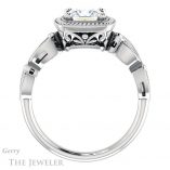 Princess Cut Forever One Moissanite Engagement Ring #GTJ1015-square-fo-w