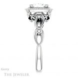 Princess Cut Forever One Moissanite Engagement Ring #GTJ1015-square-fo-w