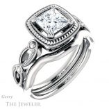 Princess Cut Forever One Moissanite Engagement Ring #GTJ1015-square-fo-w
