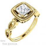 Princess Cut Forever One Moissanite Engagement Ring #GTJ1015-square-fo-y 4 Princess Cut Forever One Moissanite Engagement Ring #GTJ1015-square-fo-y