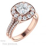 Cushion Cut Forever One Moissanite Engagement Ring #GTJ1016-cushion-fo-r 4 Cushion Cut Forever One Moissanite Engagement Ring #GTJ1016-cushion-fo-r