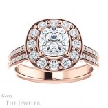 Cushion Cut Forever One Moissanite Engagement Ring #GTJ1016-cushion-fo-r 1 Cushion Cut Forever One Moissanite Engagement Ring #GTJ1016-cushion-fo-r