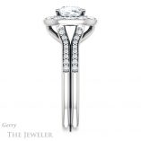 Cushion Cut Forever One Moissanite Engagement Ring #GTJ1016-cushion-fo-w