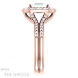 Emerald Cut Forever One Moissanite Engagement Ring #GTJ1016-emerald-fb-r 3 Emerald Cut Forever Brilliant Moissanite Engagement Ring #GTJ1016-emerald-fb-r