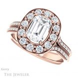 Emerald Cut Forever One Moissanite Engagement Ring #GTJ1016-emerald-fb-r 5 Emerald Cut Forever Brilliant Moissanite Engagement Ring #GTJ1016-emerald-fb-r