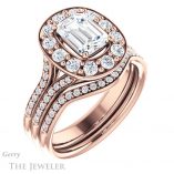 Emerald Cut Forever One Moissanite Engagement Ring #GTJ1016-emerald-fb-r 6 Emerald Cut Forever Brilliant Moissanite Engagement Ring #GTJ1016-emerald-fb-r