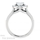 Oval Shaped Forever One Moissanite Engagement Ring #GTJ1016-oval-fo-w