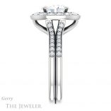 Oval Shaped Forever One Moissanite Engagement Ring #GTJ1016-oval-fo-w
