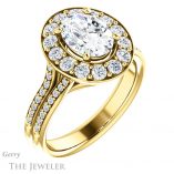 Oval Shaped Forever One Moissanite Engagement Ring #GTJ1016-oval-fo-y 4 Oval Shaped Forever One Moissanite Engagement Ring #GTJ1016-oval-fo-y