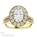 Oval Shaped Forever One Moissanite Engagement Ring #GTJ1016-oval-fo-y 1 Oval Shaped Forever One Moissanite Engagement Ring #GTJ1016-oval-fo-y