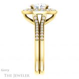 Oval Shaped Forever One Moissanite Engagement Ring #GTJ1016-oval-fo-y 3 Oval Shaped Forever One Moissanite Engagement Ring #GTJ1016-oval-fo-y