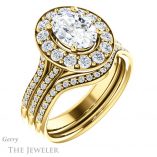 Oval Shaped Forever One Moissanite Engagement Ring #GTJ1016-oval-fo-y 6 Oval Shaped Forever One Moissanite Engagement Ring #GTJ1016-oval-fo-y