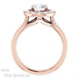 Round Cut Forever One Moissanite Engagement Ring #GTJ1016-round-fo-r