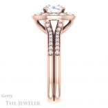 Round Cut Forever One Moissanite Engagement Ring #GTJ1016-round-fo-r