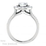 Round Cut Forever One Moissanite Engagement Ring #GTJ1016-round-fo-w 2 Round Cut Forever One Moissanite Engagement Ring #GTJ1016-round-fo-w
