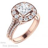 Princess Cut Forever One Moissanite Engagement Ring #GTJ1016-square-fo-r