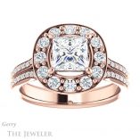 Princess Cut Forever One Moissanite Engagement Ring #GTJ1016-square-fo-r