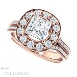 Princess Cut Forever One Moissanite Engagement Ring #GTJ1016-square-fo-r