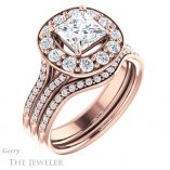 Princess Cut Forever One Moissanite Engagement Ring #GTJ1016-square-fo-r