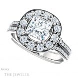 Princess Cut Forever One Moissanite Engagement Ring #GTJ1016-square-fo-w 5 Princess Cut Forever One Moissanite Engagement Ring #GTJ1016-square-fo-w