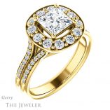 Princess Cut Forever One Moissanite Engagement Ring #GTJ1016-square-fo-y 4 Princess Cut Forever One Moissanite Engagement Ring #GTJ1016-square-fo-y
