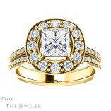 Princess Cut Forever One Moissanite Engagement Ring #GTJ1016-square-fo-y 1 Princess Cut Forever One Moissanite Engagement Ring #GTJ1016-square-fo-y