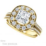 Princess Cut Forever One Moissanite Engagement Ring #GTJ1016-square-fo-y 5 Princess Cut Forever One Moissanite Engagement Ring #GTJ1016-square-fo-y