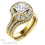 Princess Cut Forever One Moissanite Engagement Ring #GTJ1016-square-fo-y 6 Princess Cut Forever One Moissanite Engagement Ring #GTJ1016-square-fo-y