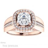 Cushion Cut Forever One Moissanite Engagement Ring #GTJ1017-cushion-fo-r