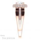Cushion Cut Forever One Moissanite Engagement Ring #GTJ1017-cushion-fo-r