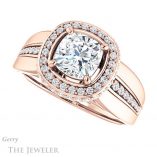 Cushion Cut Forever One Moissanite Engagement Ring #GTJ1017-cushion-fo-r