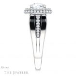 Cushion Cut Forever One Moissanite Engagement Ring #GTJ1017-cushion-fo-w