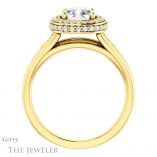Cushion Cut Forever One Moissanite Engagement Ring #GTJ1017-cushion-fo-y