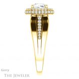 Cushion Cut Forever One Moissanite Engagement Ring #GTJ1017-cushion-fo-y