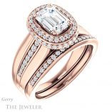 Emerald Cut Forever One Moissanite Engagement Ring #GTJ1017-emerald-fb-r 6 Emerald Cut Forever Brilliant Moissanite Engagement Ring #GTJ1017-emerald-fb-r